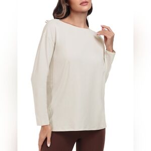 Hey Nuts Active Long Sleeve Drop Shoulder Top